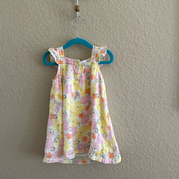 π$20 FLASH SALEπ Angel Dear Spring Floral Organic Cotton Dress 18-24M NWT - Picture 3 of 3